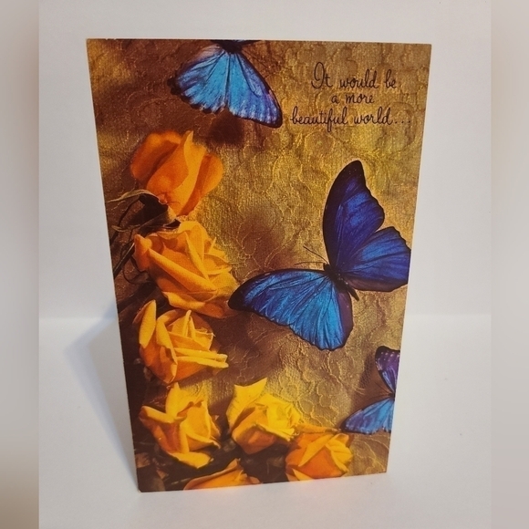 Vintage Fantusy | Blue Butterfly Thank You Card - Picture 1 of 5